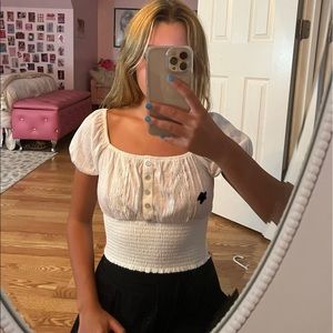 Forever 21 smocked shirt